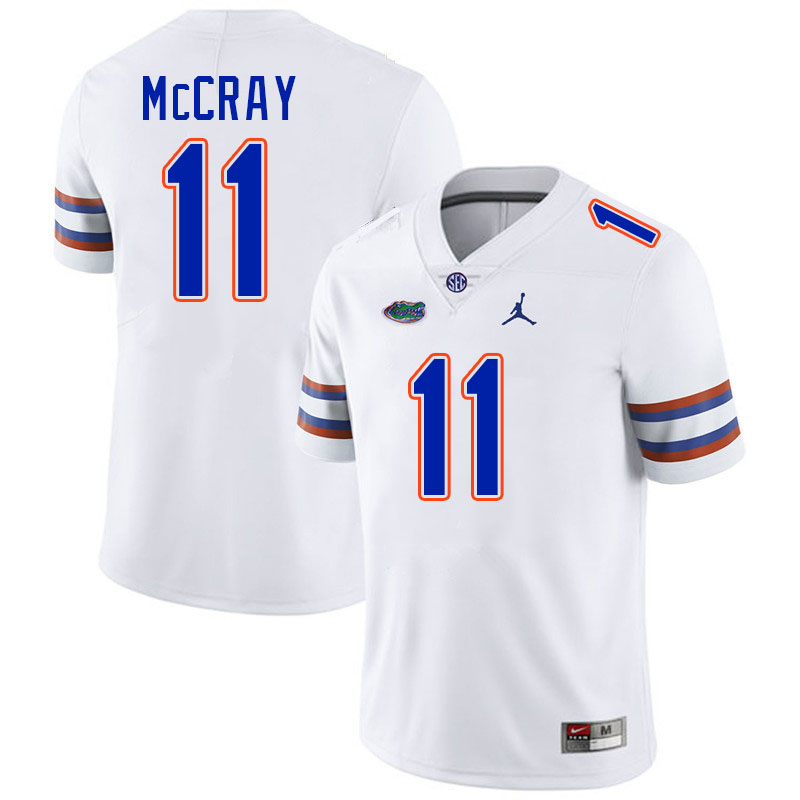 Florida Gators #11 LJ McCray College Football Jerseys Stitched-White